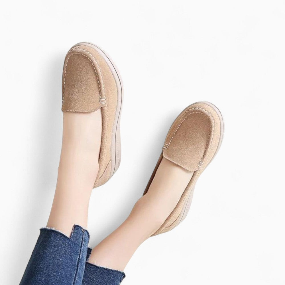 Mocassins Plateformes En Daim Synthétique Pour Femme