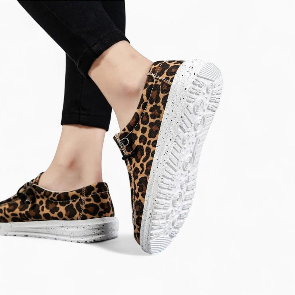 Mocassins Plats à Imprimé Léopard Pour Femmes