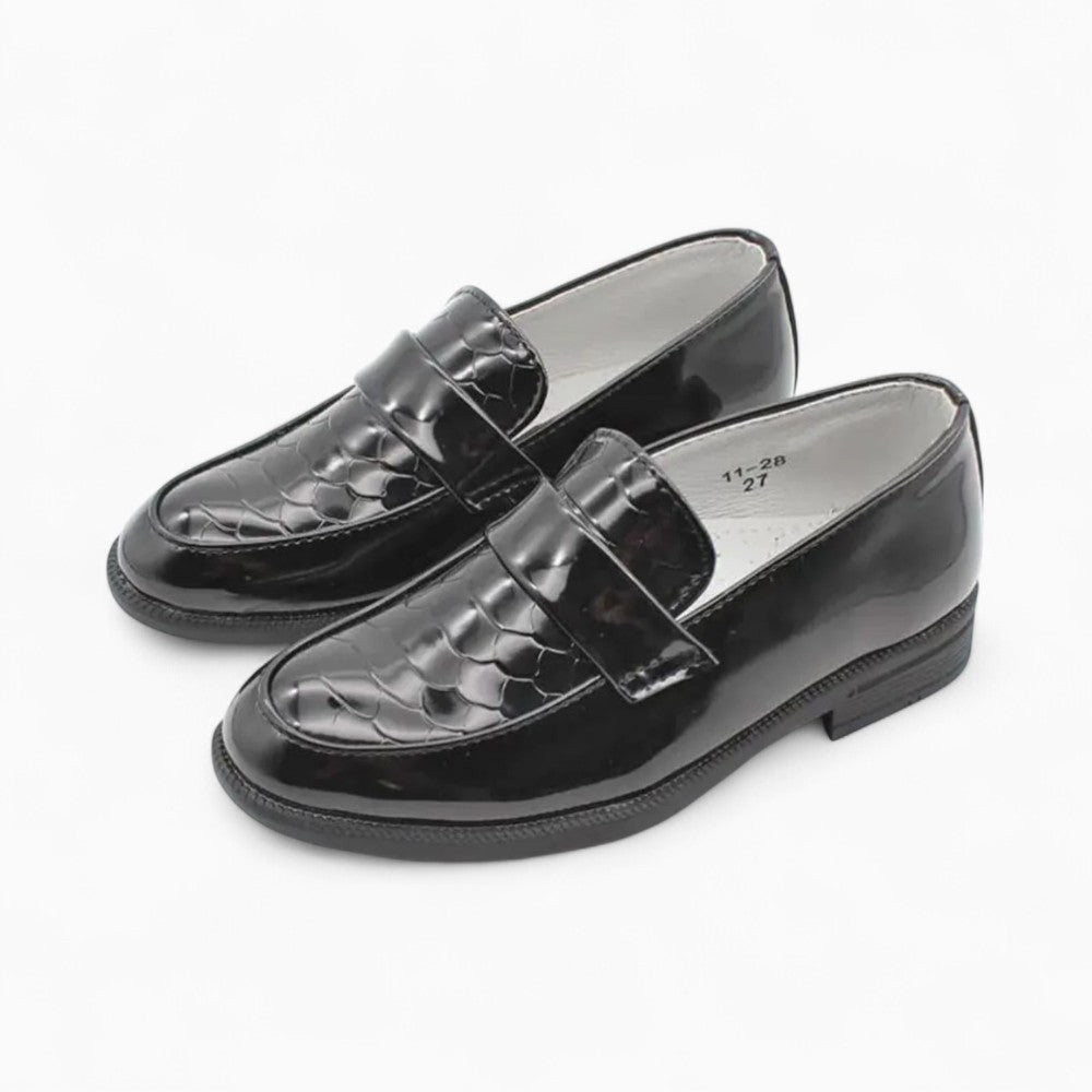 Mocassins Polyvalents En Cuir Vernis Pour Garçons