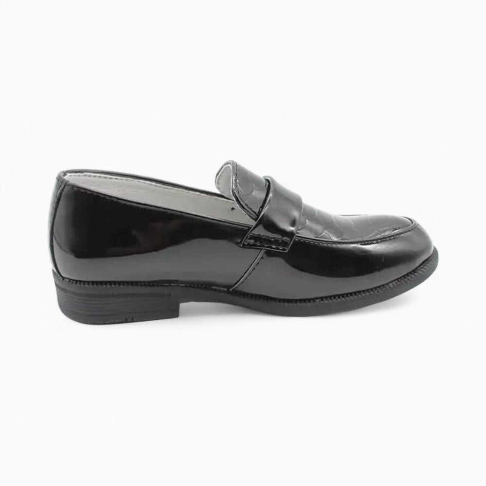 Mocassins Polyvalents En Cuir Vernis Pour Garçons