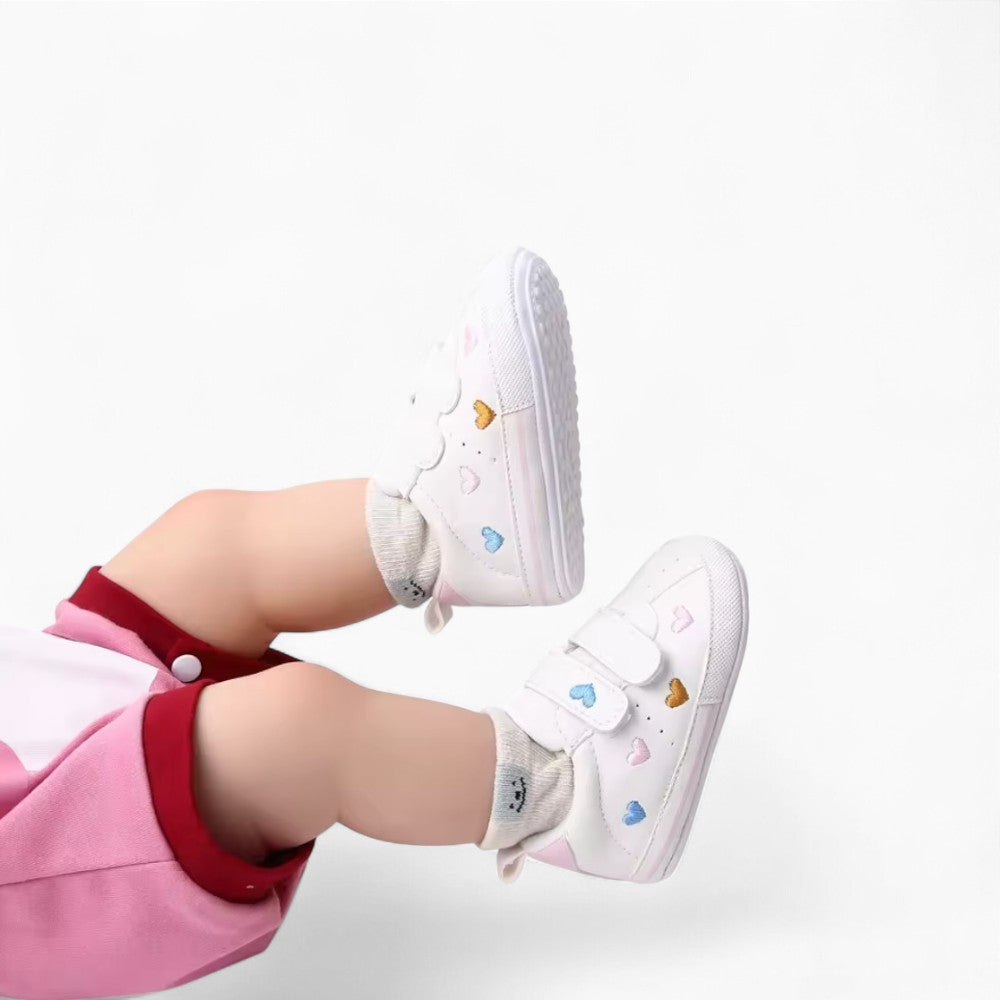 Mocassins Pour Bébé Fille À Motif Coeur
