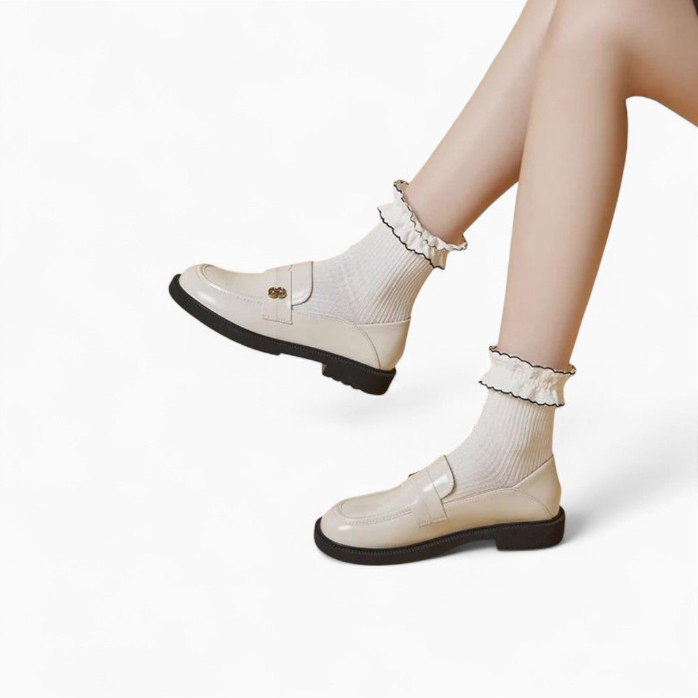 Mocassins Pour Femmes Aux Discrets Motifs Floraux