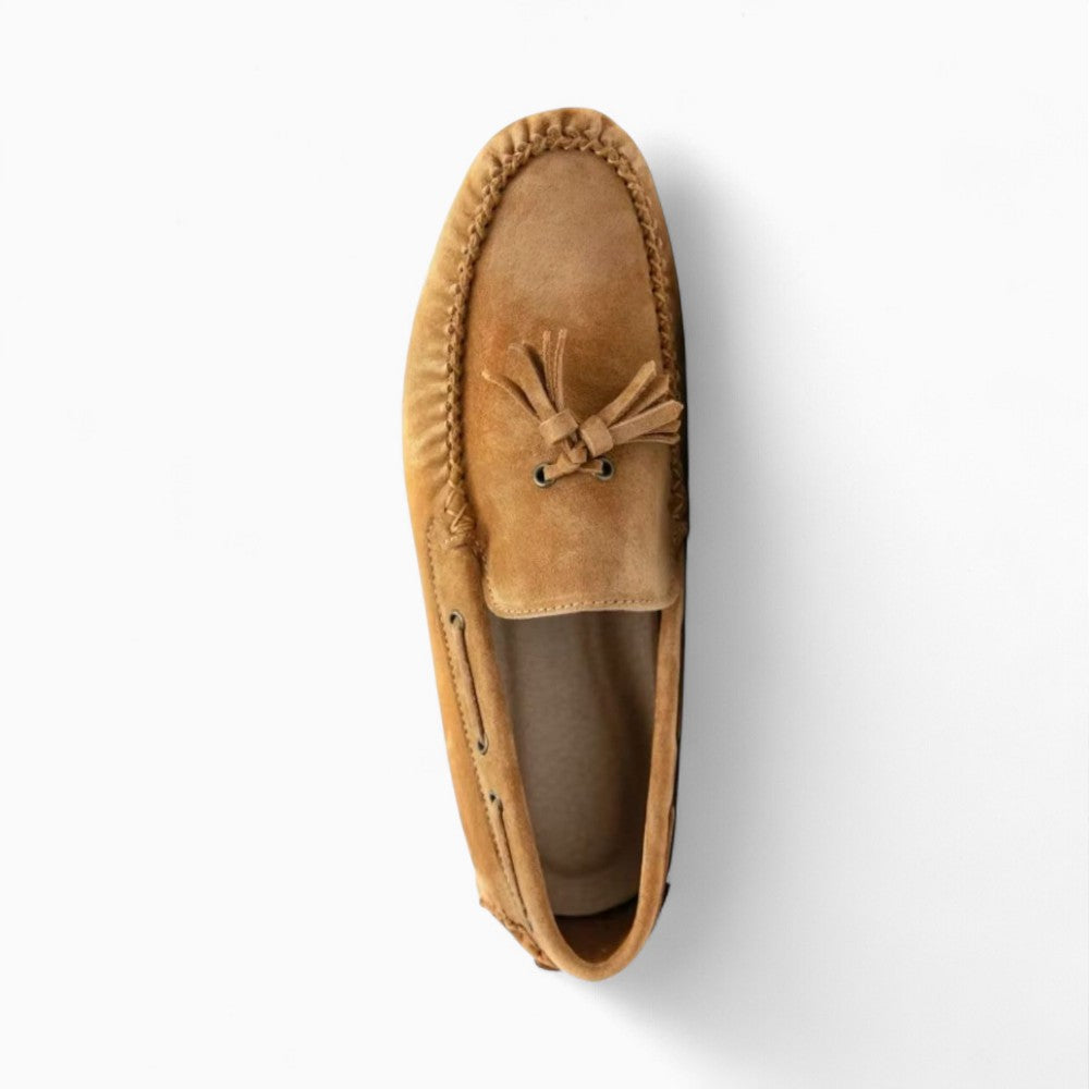 Mocassins pour Homme En Daim Marron