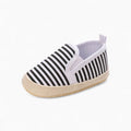 Mocassins premiers pas en Coton Motif Rayures