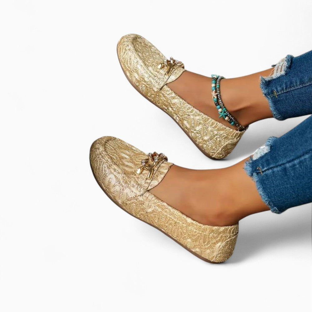 Mocassins Printemps Été Pailletés Pour Femme