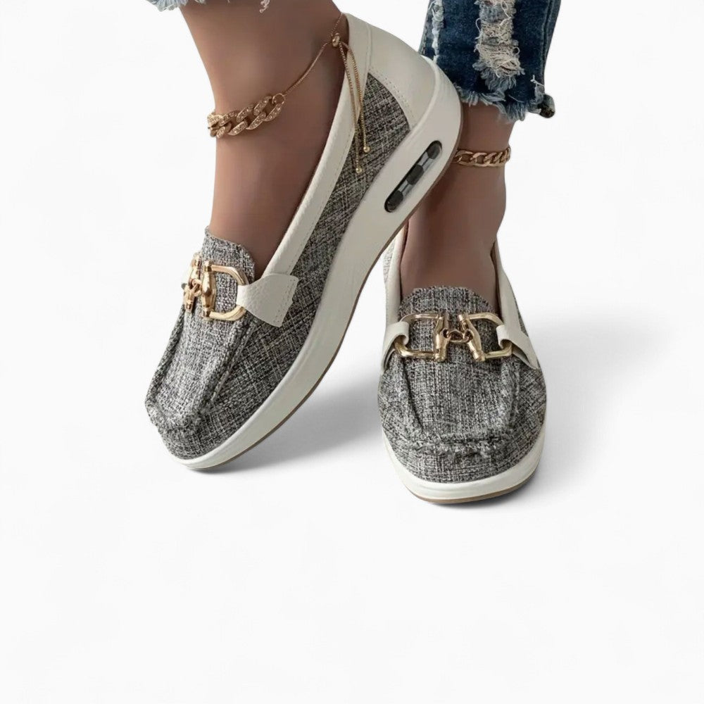 Mocassins Orthopédiques Ouverts À Semelles Compensées Pour Femme