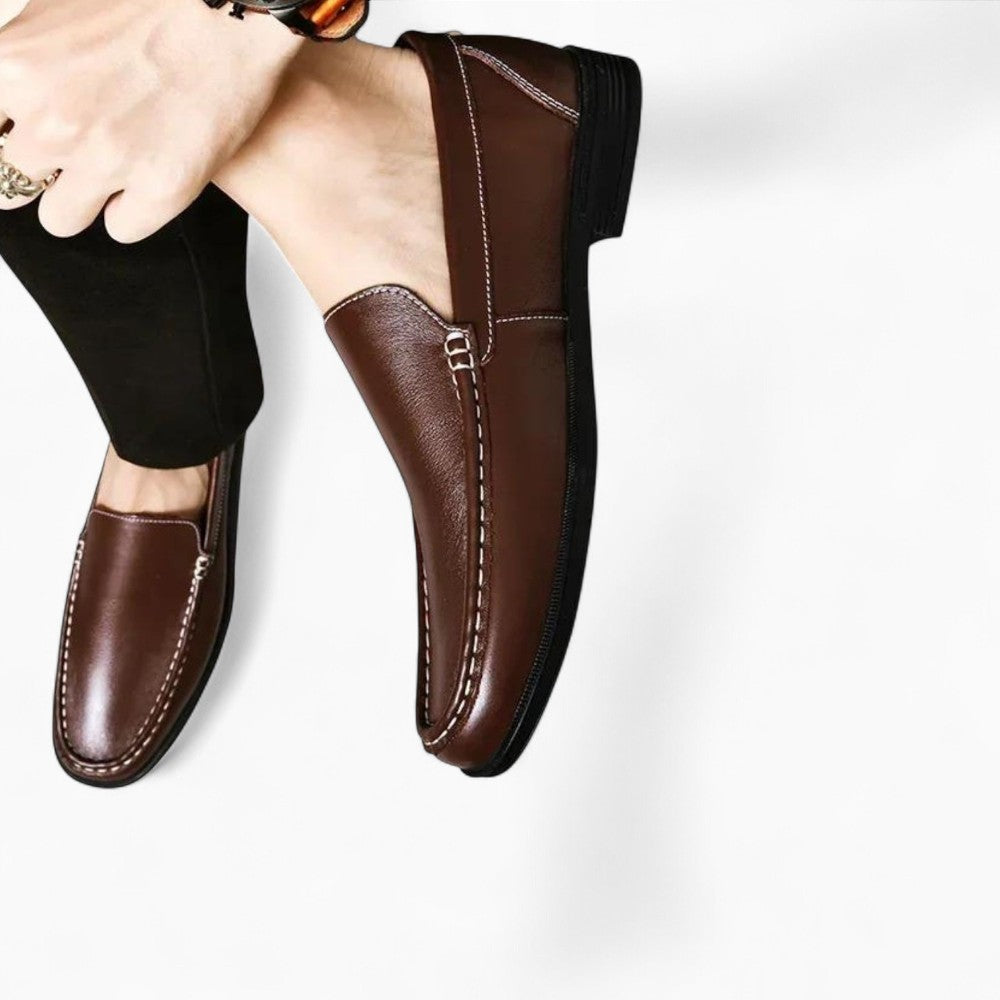 Mocassins Orthopédiques En Cuir Véritable Pour Homme