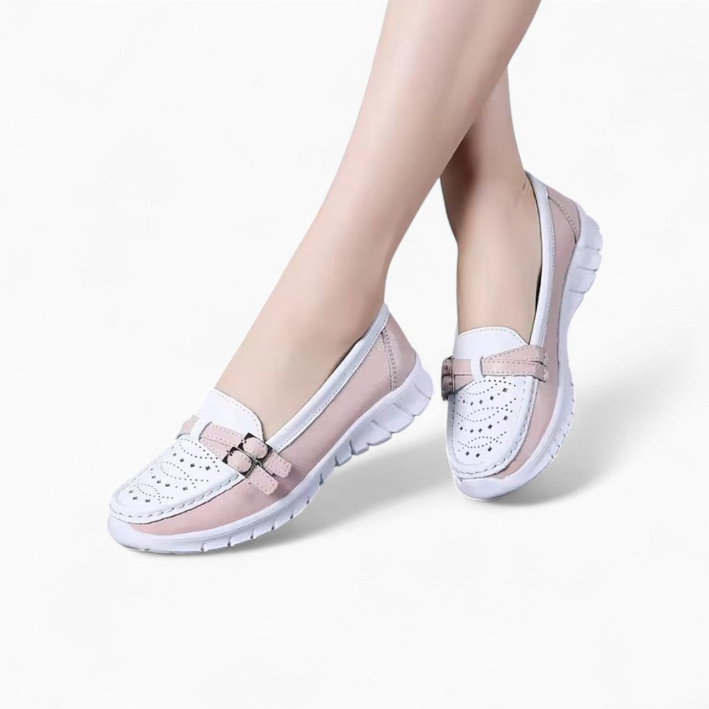 Mocassins Orthopédiques Effet Cuir À Semelles Épaisses Pour Femme
