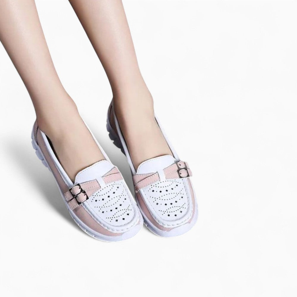 Mocassins Orthopédiques Effet Cuir À Semelles Épaisses Pour Femme