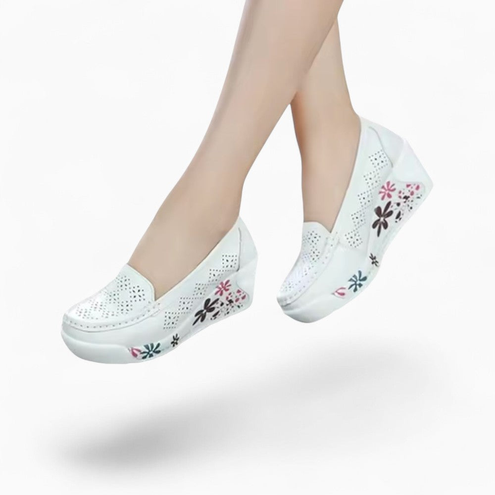 Mocassins Orthopédiques À Fleurs Pour Femme