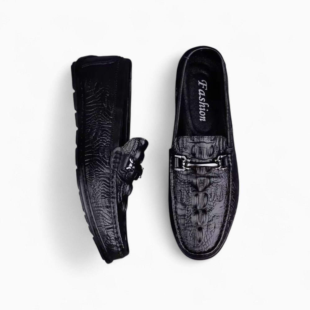 Mocassins Noir en Cuir Synthétique Pour Homme