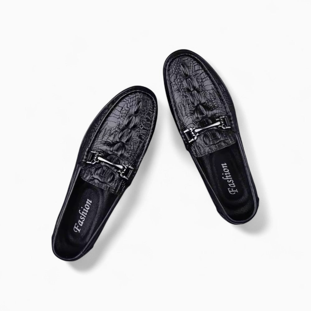Mocassins Noir en Cuir Synthétique Pour Homme