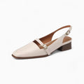 Mocassins Mule À Talons Carrés Pour Femme