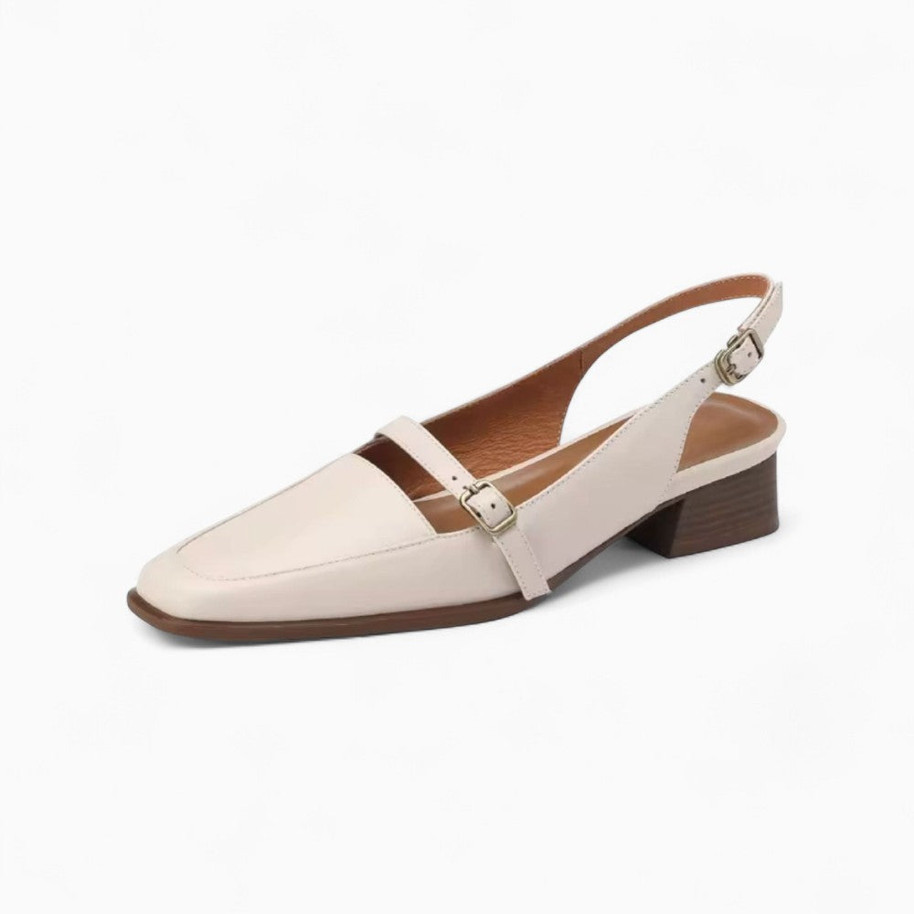Mocassins Mule À Talons Carrés Pour Femme