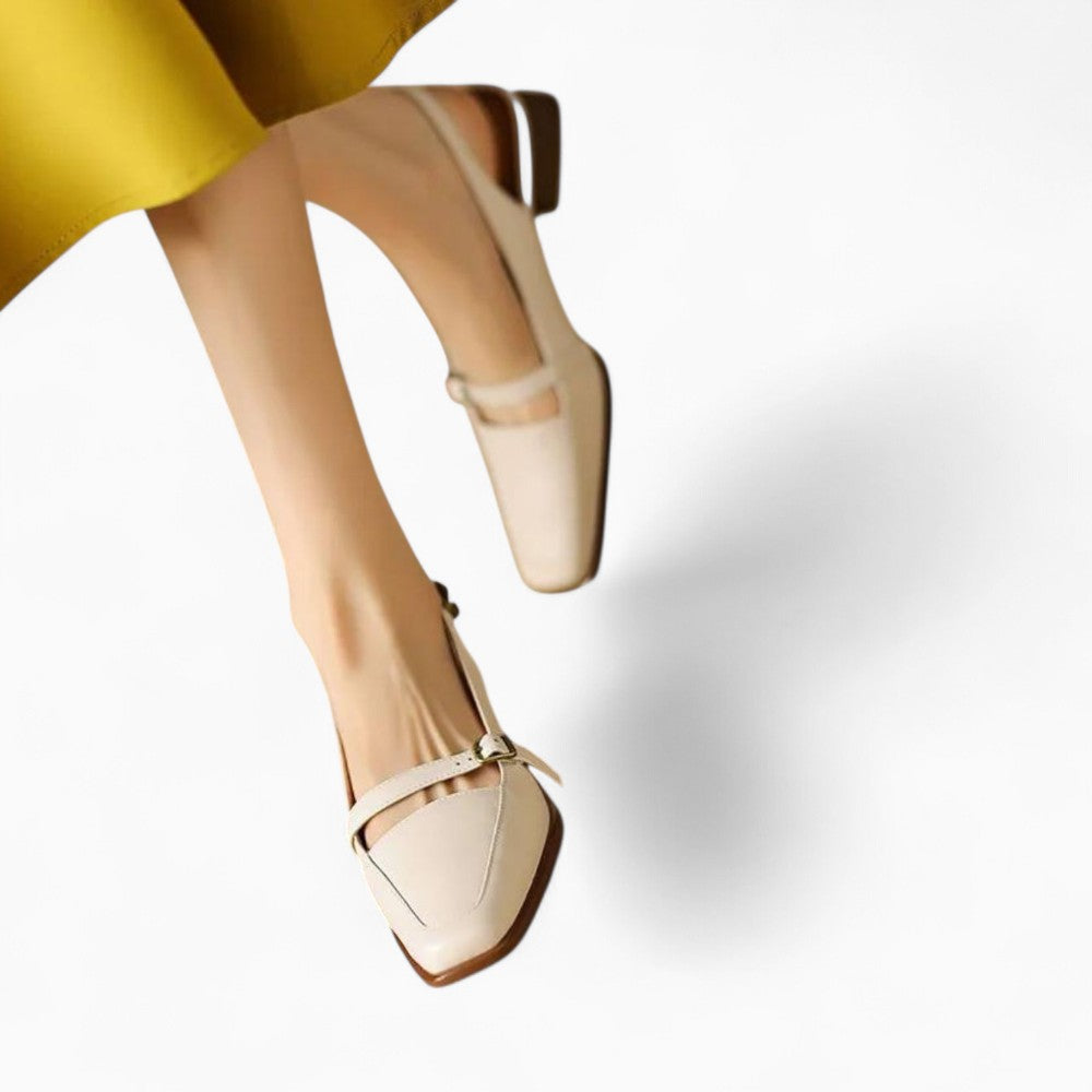 Mocassins Mule À Talons Carrés Pour Femme