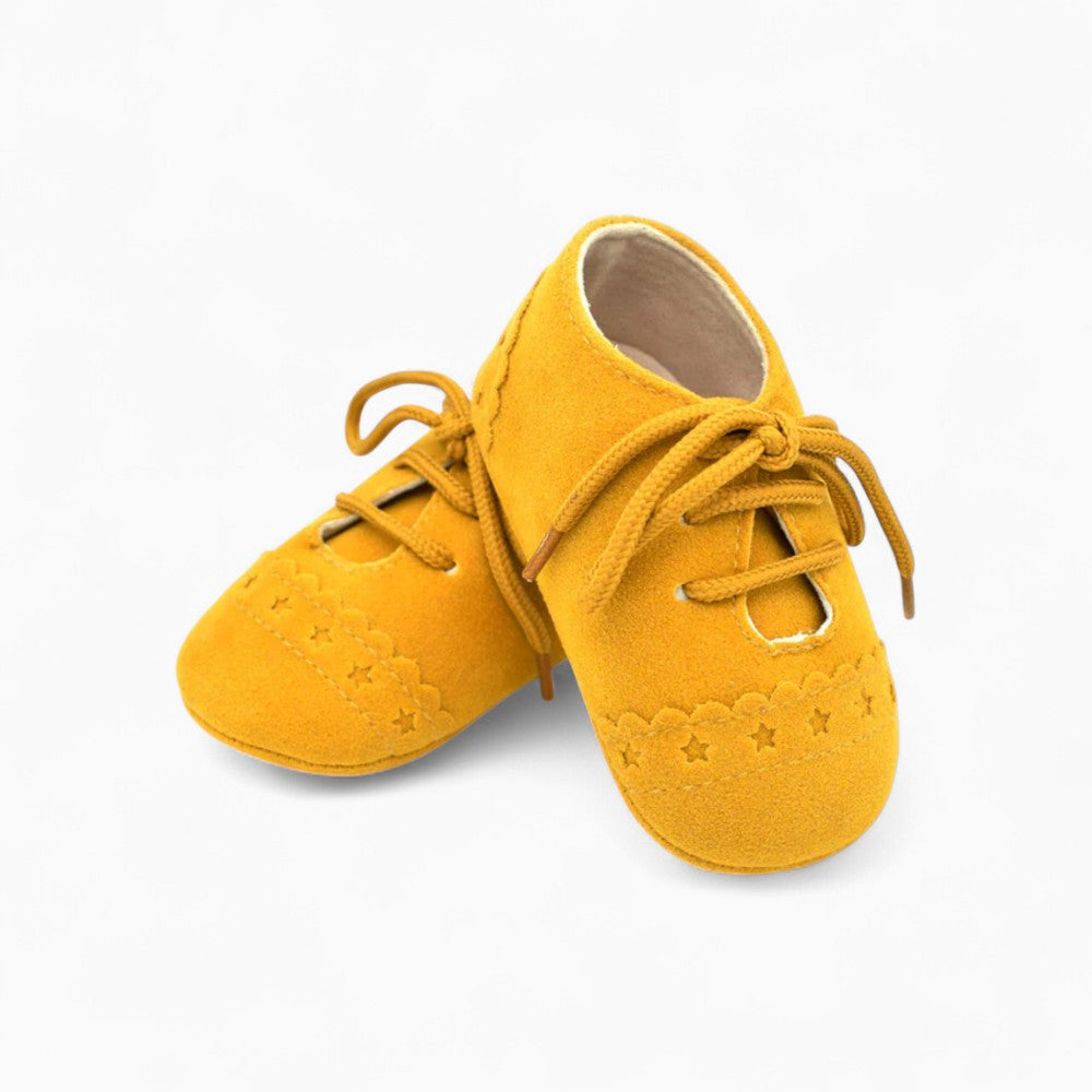 Mocassins Montants À Lacets Effet Craquelé Bébé Garçon