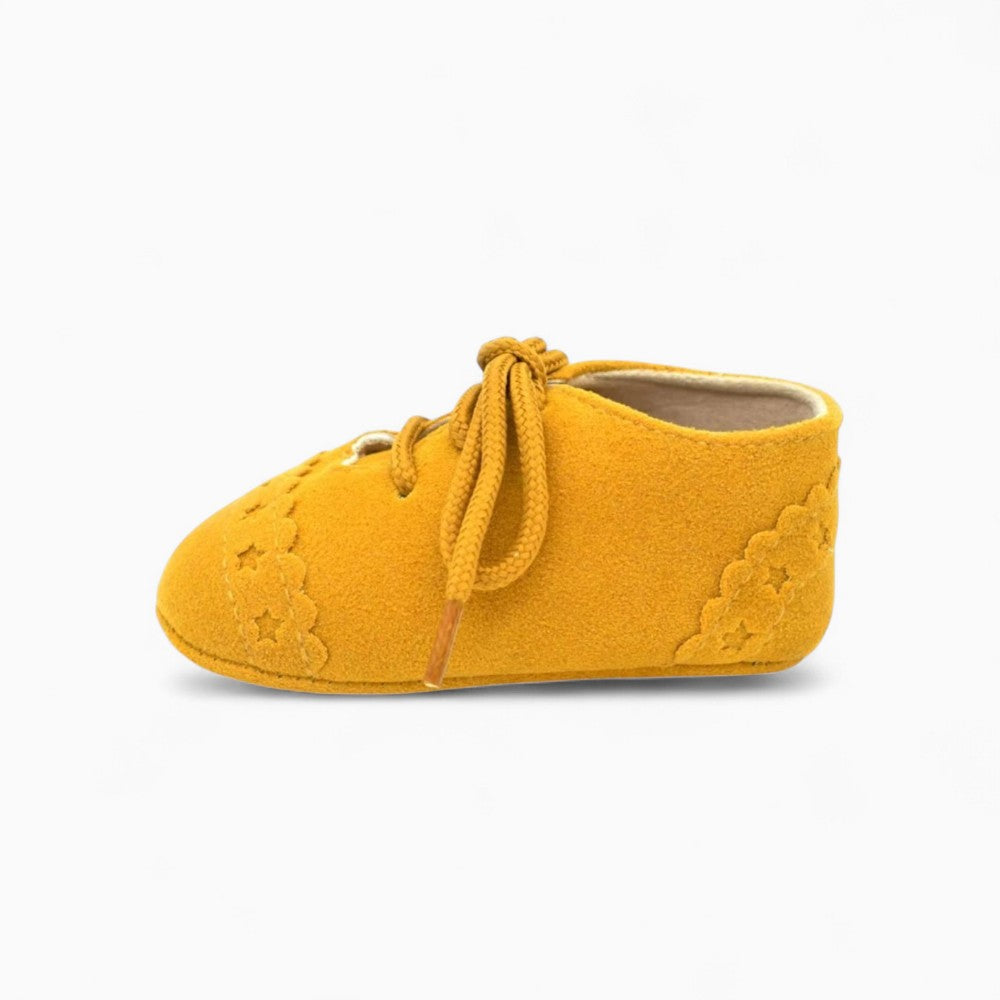 Mocassins Montants À Lacets Effet Craquelé Bébé Garçon