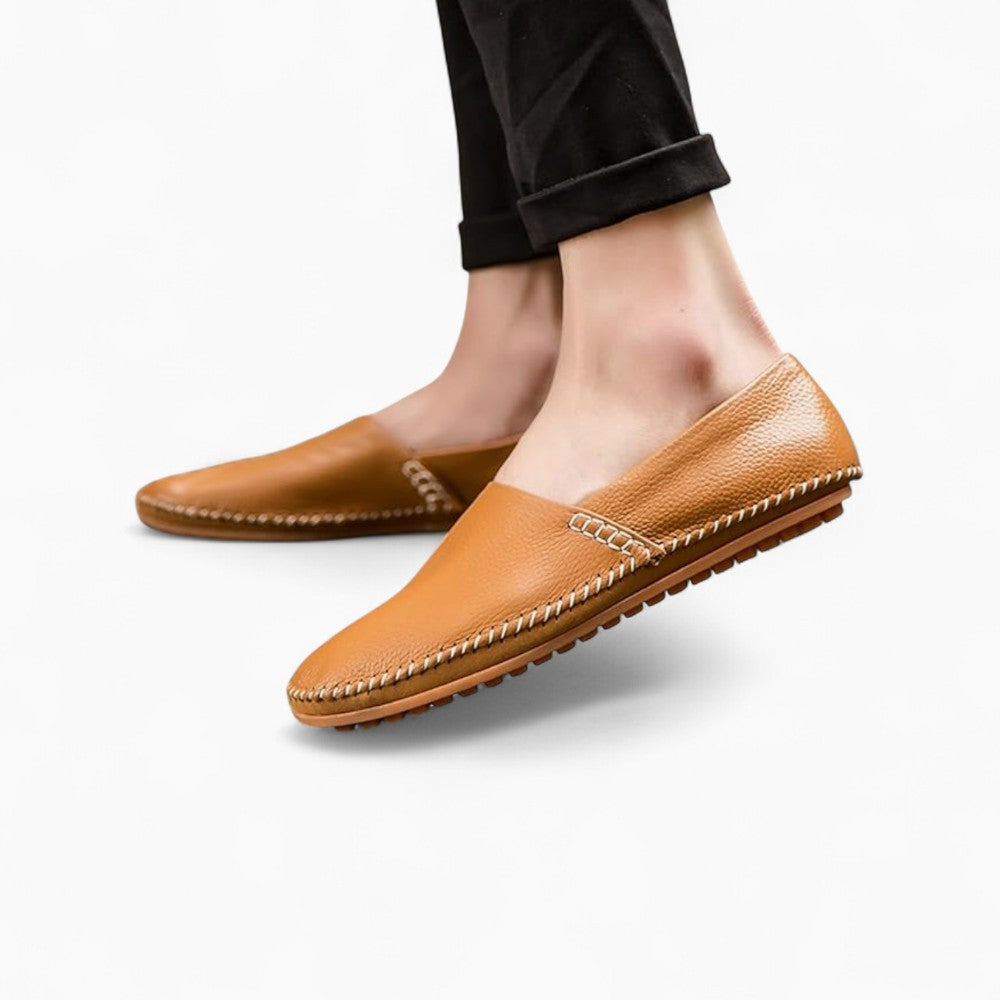 Mocassins Italiens En Cuir Véritable Pour Homme