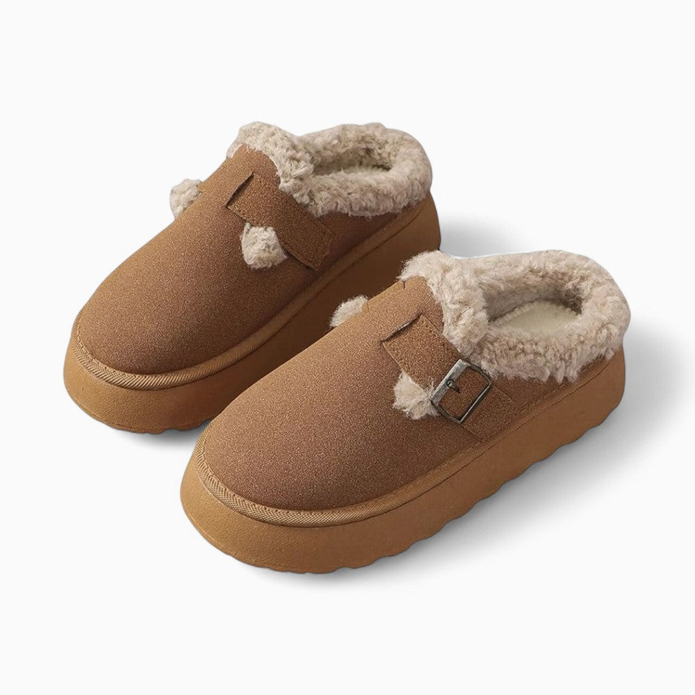 Mocassins Indiens Fourrés À Boucle