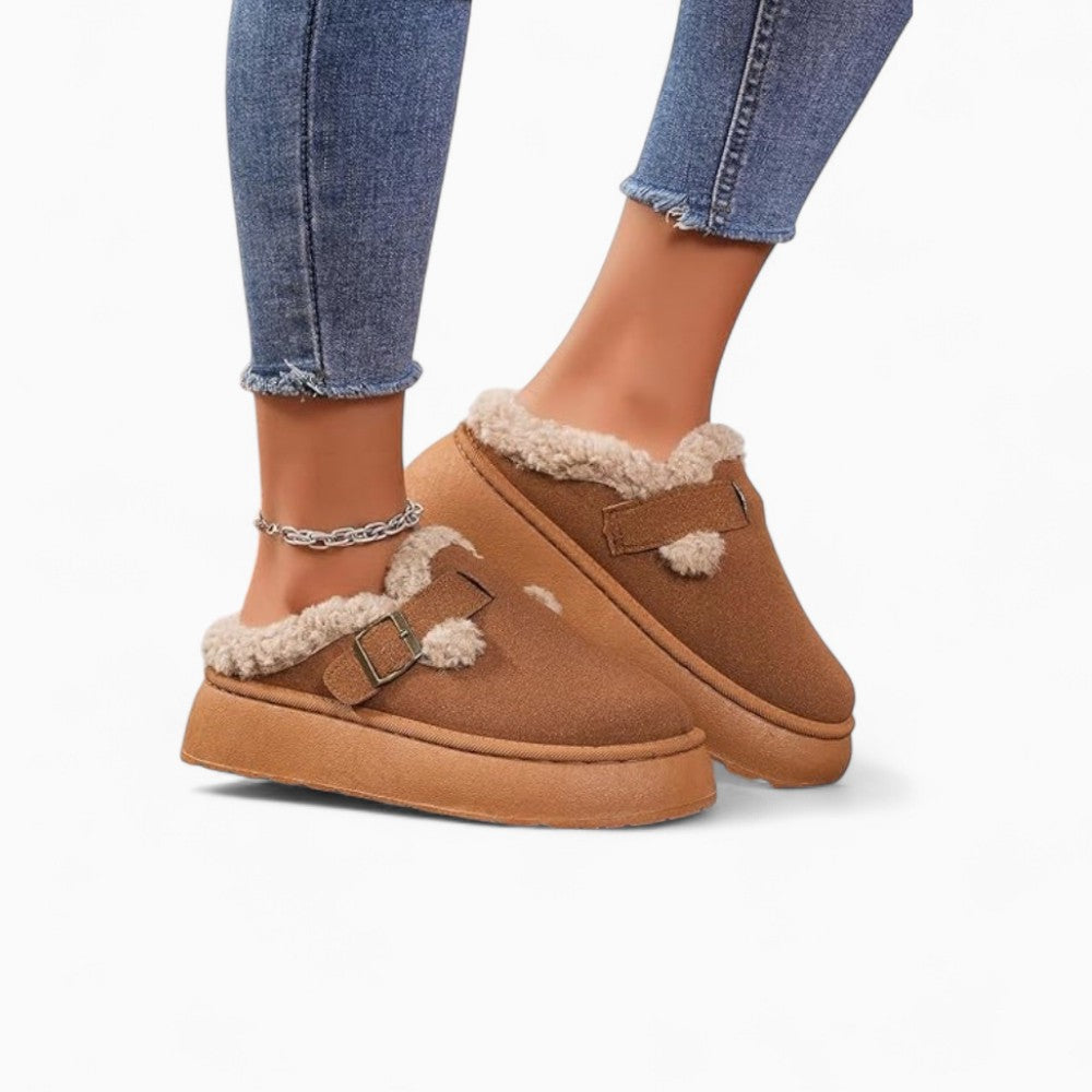 Mocassins Indiens Fourrés À Boucle