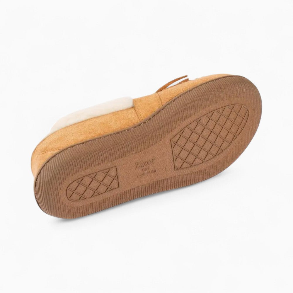 Mocassins Indiens En Daim Fourré Et Tige En Tweed