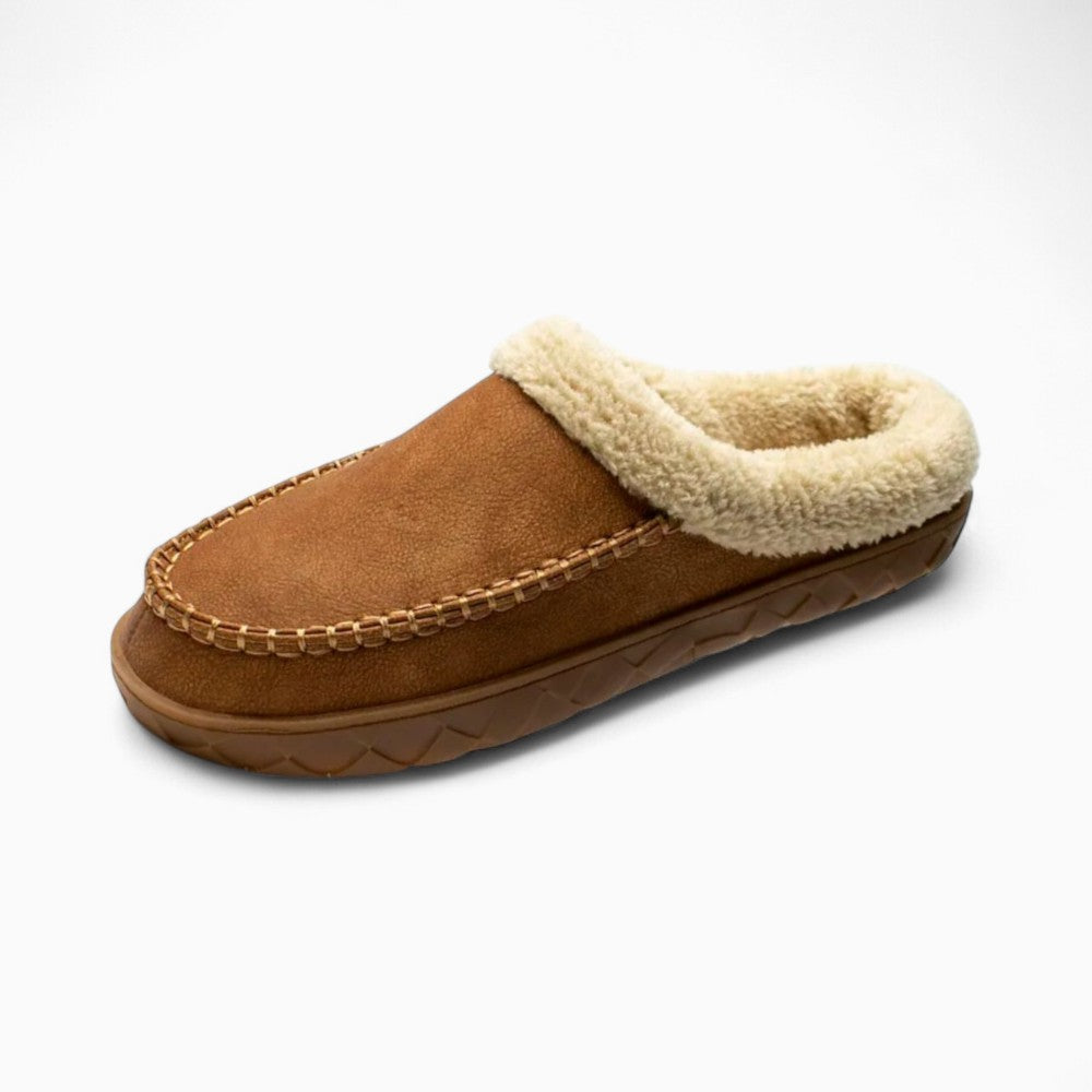 Mocassins Indiens D’hiver En Daim Fourrés