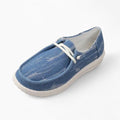 Mocassins En Jean Clair Délavé Et Déchiré