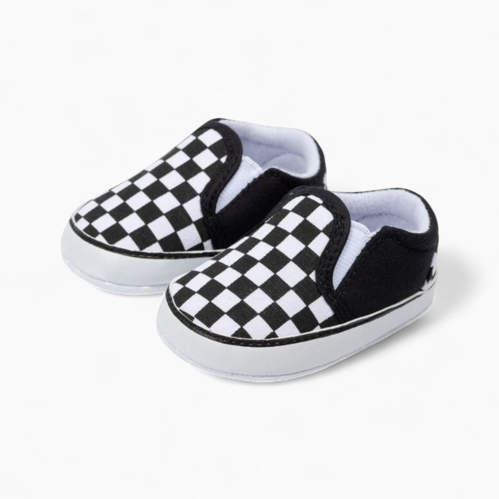 Mocassins En Toile À Damier Carreaux Pour Bébé Garçon