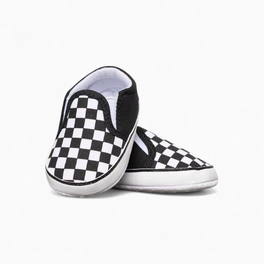 Mocassins En Toile À Damier Carreaux Pour Bébé Garçon