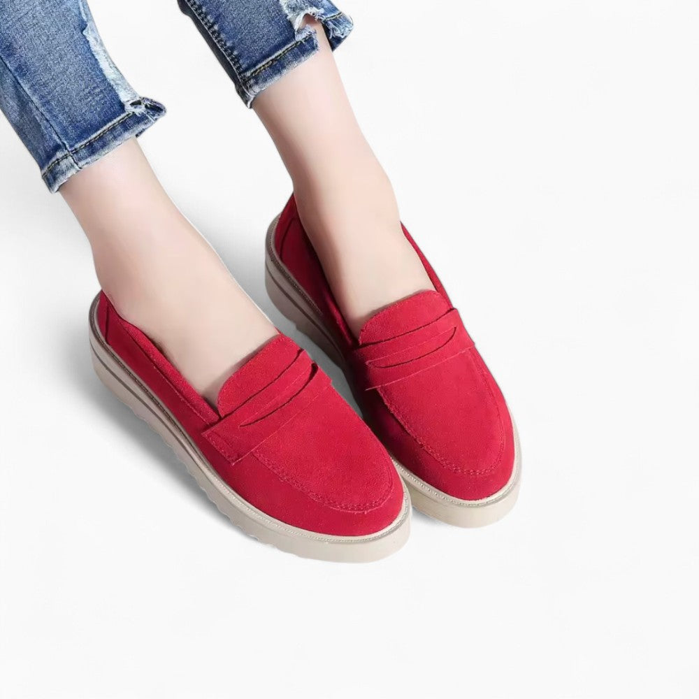 Mocassins Épais À Plateforme Compensée Pour Femme