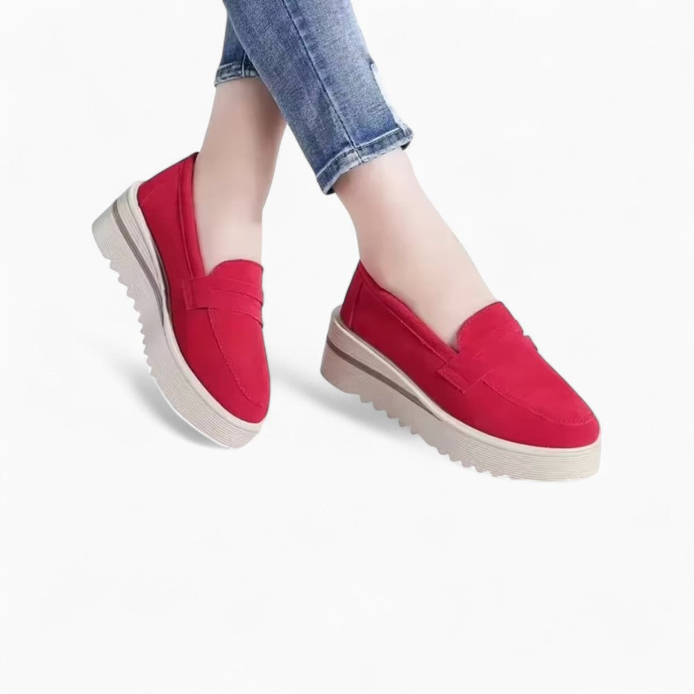 Mocassins Épais À Plateforme Compensée Pour Femme