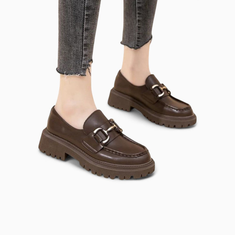 Mocassins Faciles À Enfiler En Cuir Pour Femmes