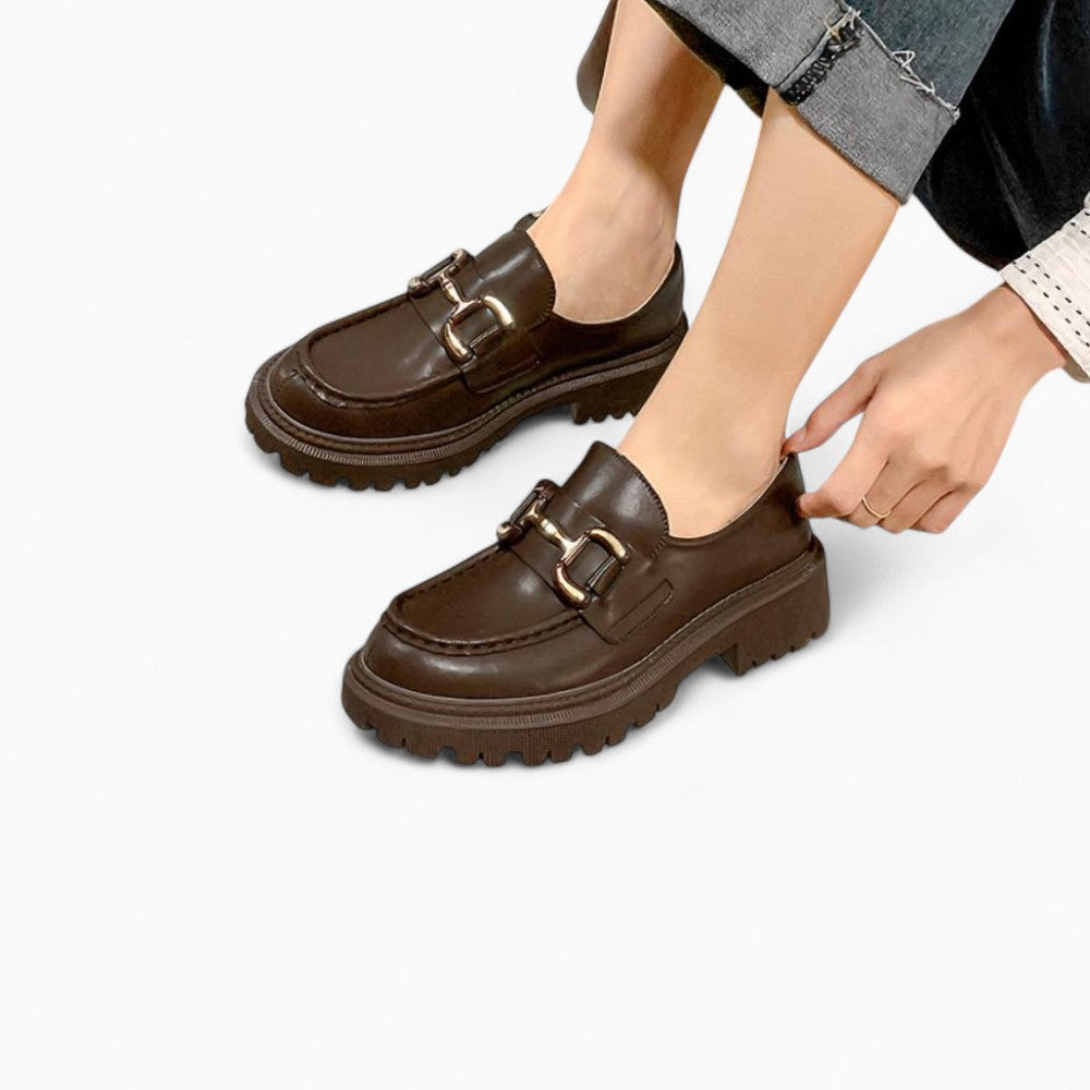 Mocassins Faciles À Enfiler En Cuir Pour Femmes