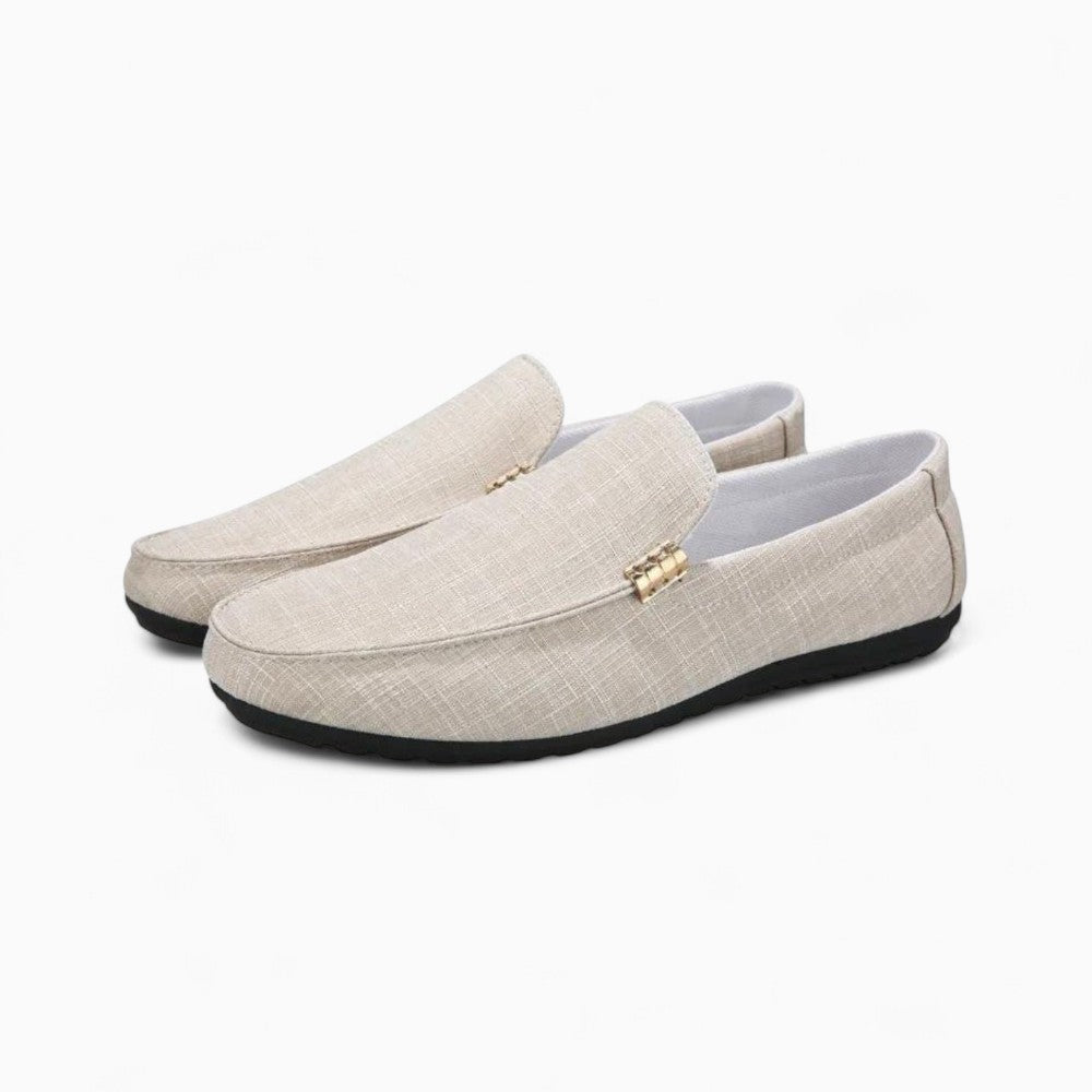 Mocassins En Daim Décontracté Beige Pour Homme