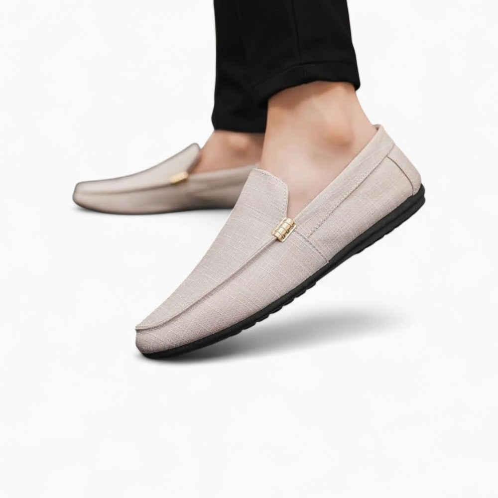 Mocassins En Daim Décontracté Beige Pour Homme