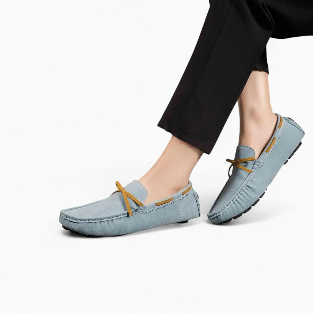 Mocassins En Daim À Nœud Pour Homme