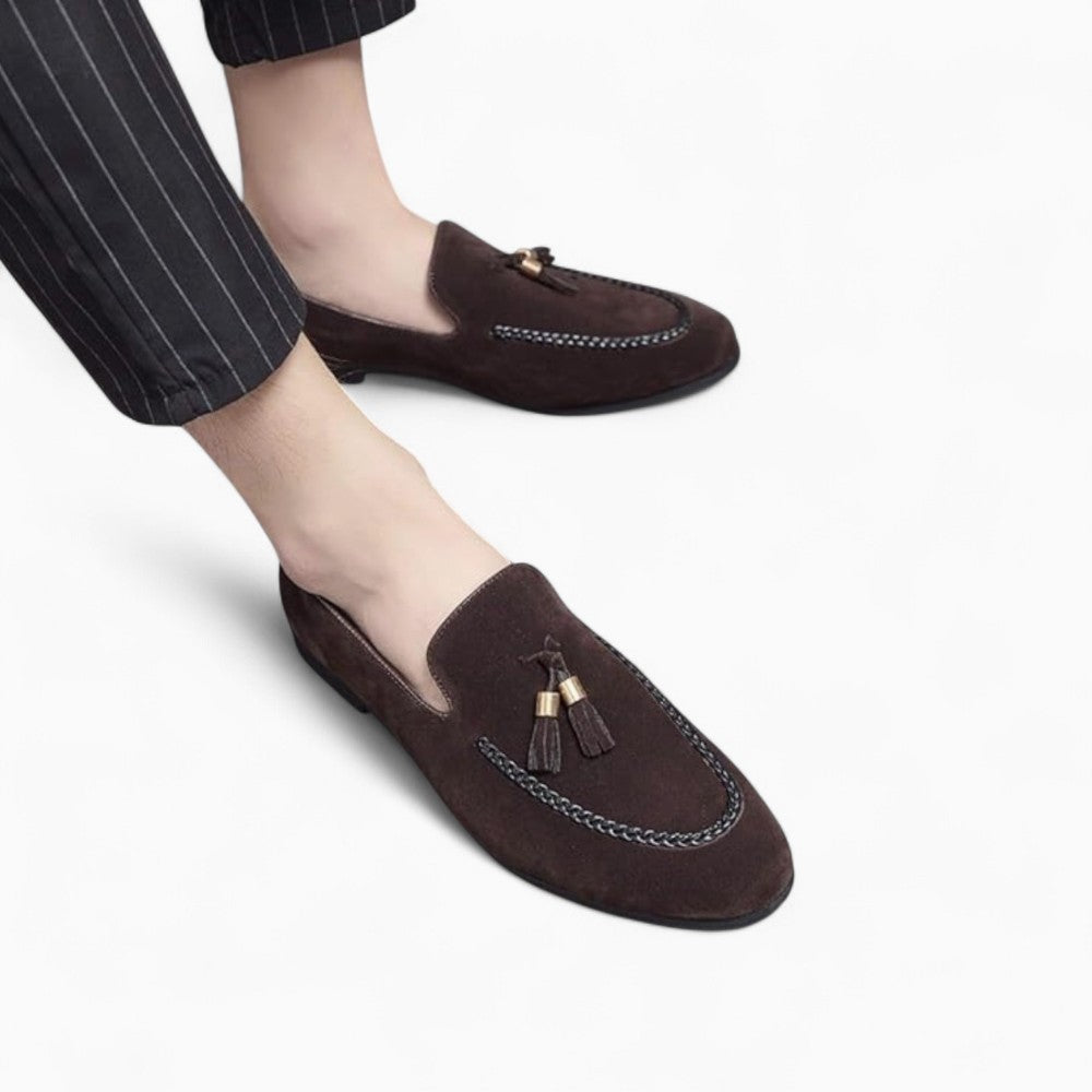 Mocassins En Daim À Gland Pour Hommes