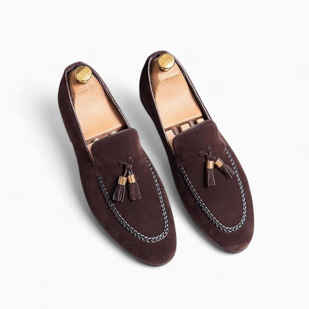 Mocassins En Daim À Gland Pour Hommes