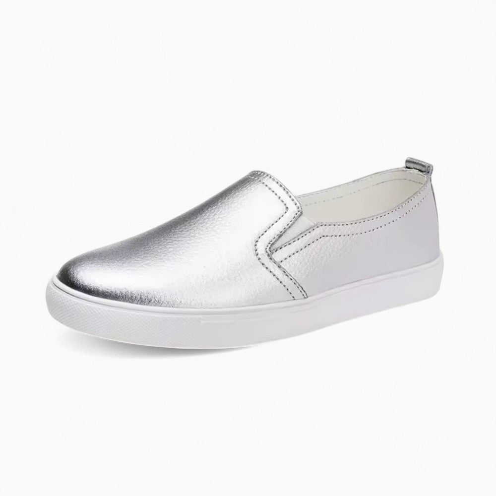 Mocassins En Cuir Lisse À Semelle Épaisse