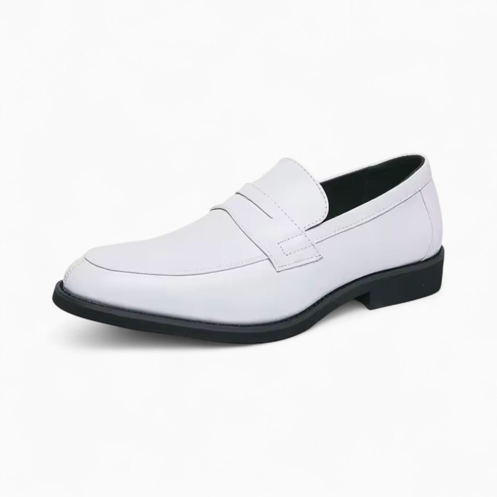 Mocassins En Cuir Synthétique Style Formel En Blanc Pour Hommes