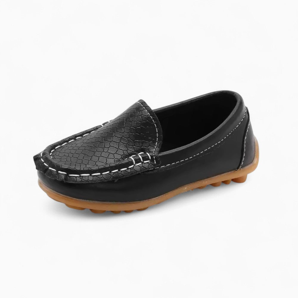 Mocassins En Cuir À Semelle Souple Pour Garçons