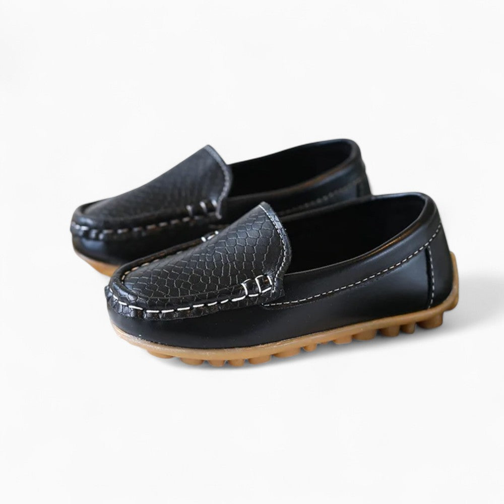 Mocassins En Cuir À Semelle Souple Pour Garçons
