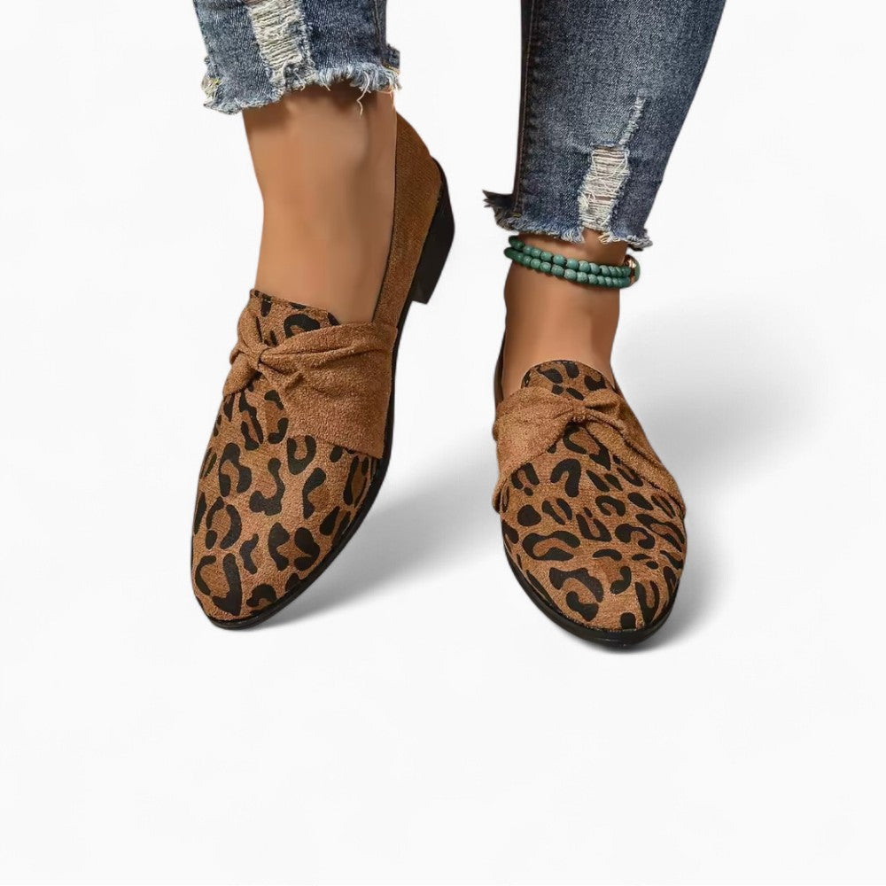 Mocassins Élégants À Talons Carrés En Cuir Synthétique Pour Femme