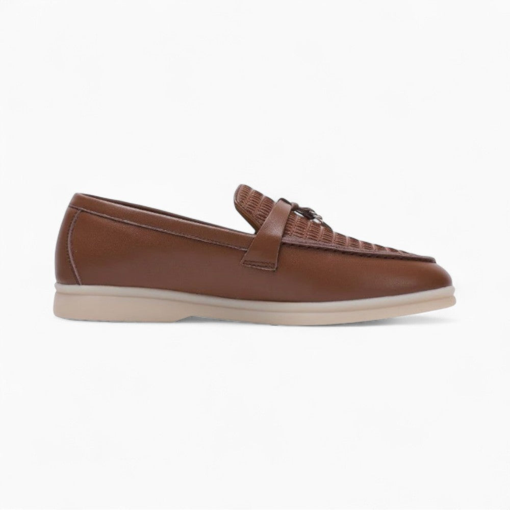 Mocassins Élégants À Glands En Cuir Véritable Pour Femme