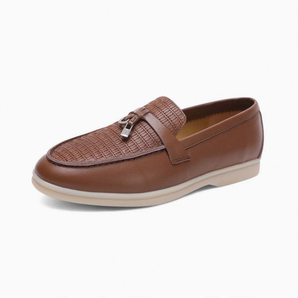 Mocassins Élégants À Glands En Cuir Véritable Pour Femme