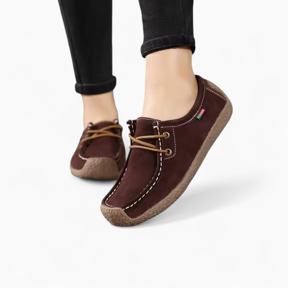 Mocassins Effet Daim à Nœud Pour Femmes