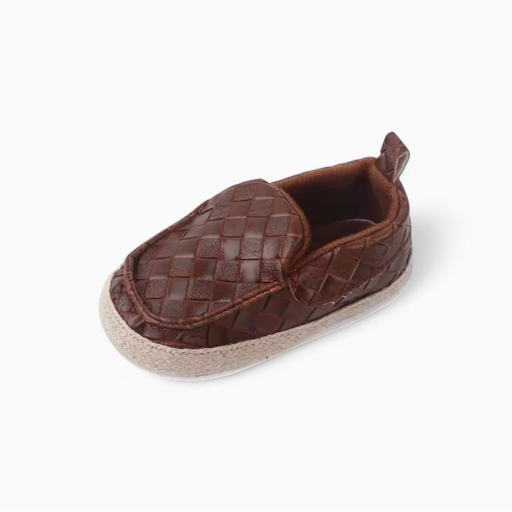Mocassins Effet Cuir Tressé Avec Corde Pour Bébé Garçon