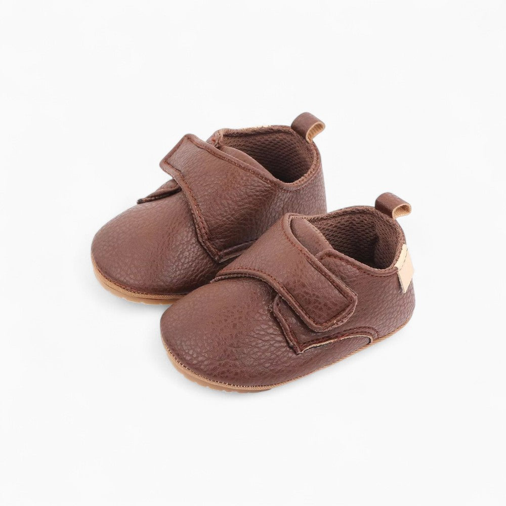 Mocassins Effet Cuir Scratch Avec Semelle Antidérapante Pour Bébé