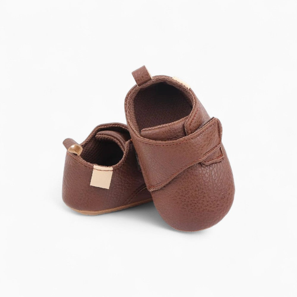 Mocassins Effet Cuir Scratch Avec Semelle Antidérapante Pour Bébé