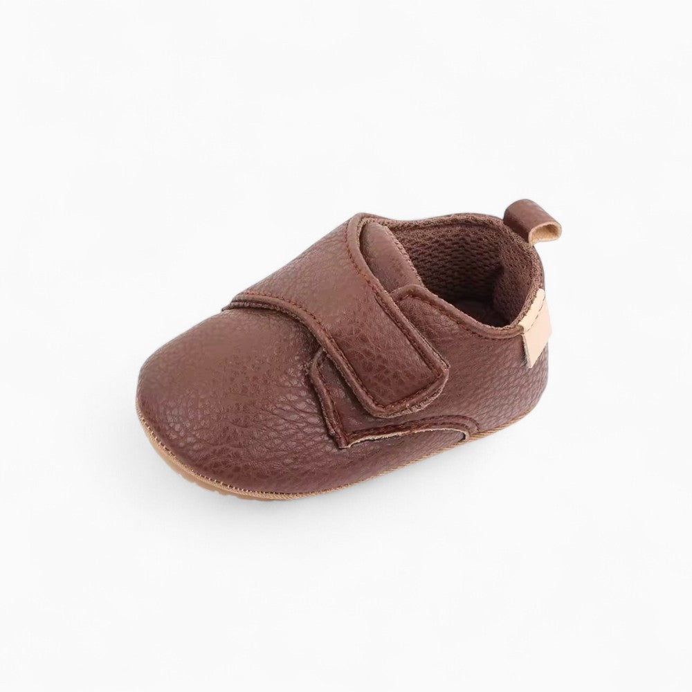 Mocassins Effet Cuir Scratch Avec Semelle Antidérapante Pour Bébé